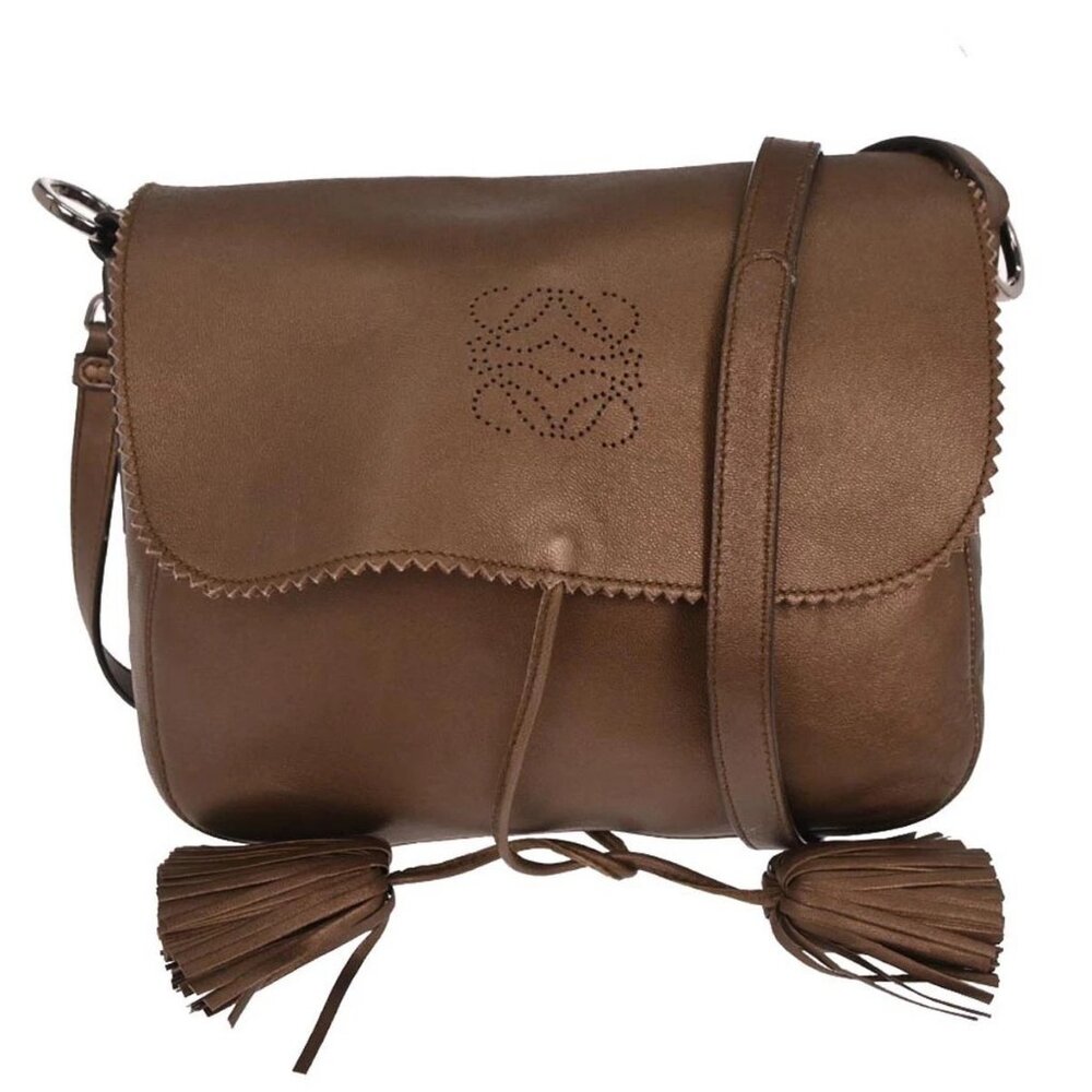 Loewe Brown Sheepskin Flamenco Shoulder Bag 271107 117456